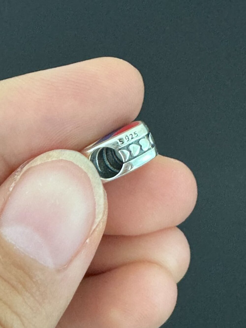 Authentic Pandora Russia Flag Heart Exclusive Charm - Picture 5 of 7